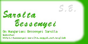 sarolta bessenyei business card